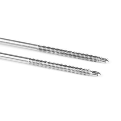 木造構造自掘螺栓 ST5.5x140 ラスペルト仕上げの部分糸付き