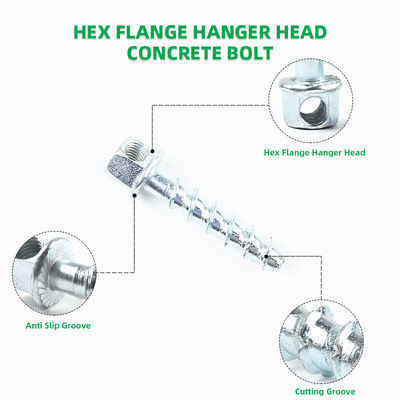 コンクリートアンカー M10/10*60mm HEX ヘッドスタイル 自己タッピング 亜鉛付アンカースクリュー
