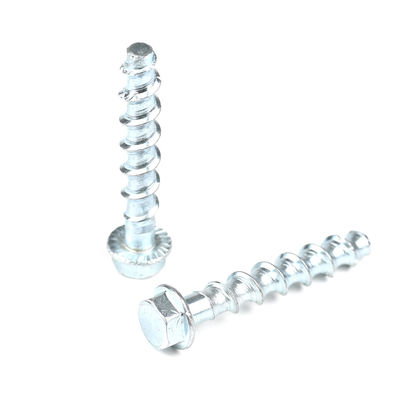 M8x60mm フレンズヘッド HEX 純仕上げと炭素鋼材のコンクリートスクリュー