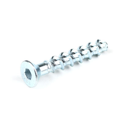 コンクリートアンカーボルト スクロール 炭素鋼 M6x50mm ヘックスソケット フラットヘッド T/T 支払い