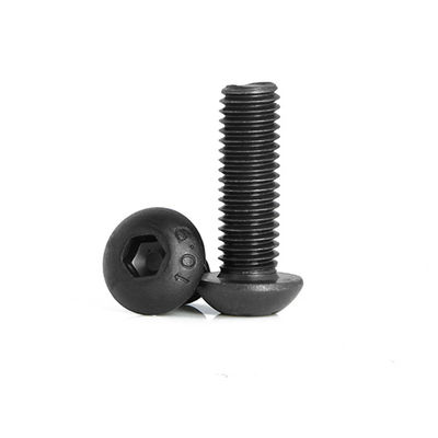 DIN7380 M6 ブラックオキシド ヘックスソケットヘッド キャップ トロニッロボルト アレンボルト ボタンヘッドボルト 8mm-70mm
