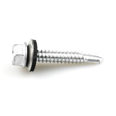 パーソナライズドサポート 6.3x38mm EPDM 洗浄機付きヘックスバイメタルドリリングスクリュー