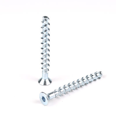 ヘックスヘッド M6 75mm 亜鉛塗装 フラットソケット 石工 固定ボルト 重用コンクリート