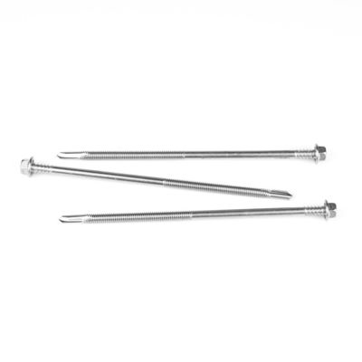 5.5x185mmZINC 完成鋼構造 5点ヘクサゴンヘッドウォッシャーとセルフタッピングスクリュー