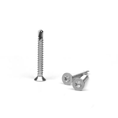 黄色ステンレススチール Sus 304 Csk Torx フラットヘッドセルフドリリングスクリュー インオックス3.9x25mm