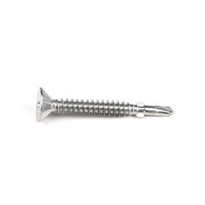 スタッドレスタイヤ フラットヘッド 自律ドリリングスクリュー 翼 4.5x37mm と ラスペルト仕上げ